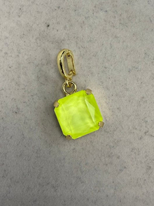 Square Charm in Mellow Yellow - Macoma Boutique315 Jewelry