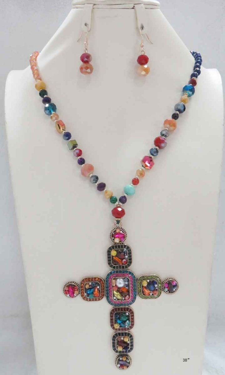 Statement Maker Necklace Set in Multi - Macoma Boutique315 Jewelry