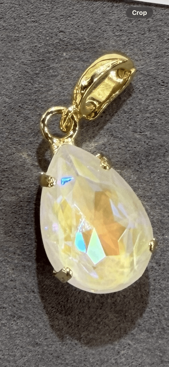 Teardrop Charm in Diamond Mist - Macoma Boutique315 Jewelry