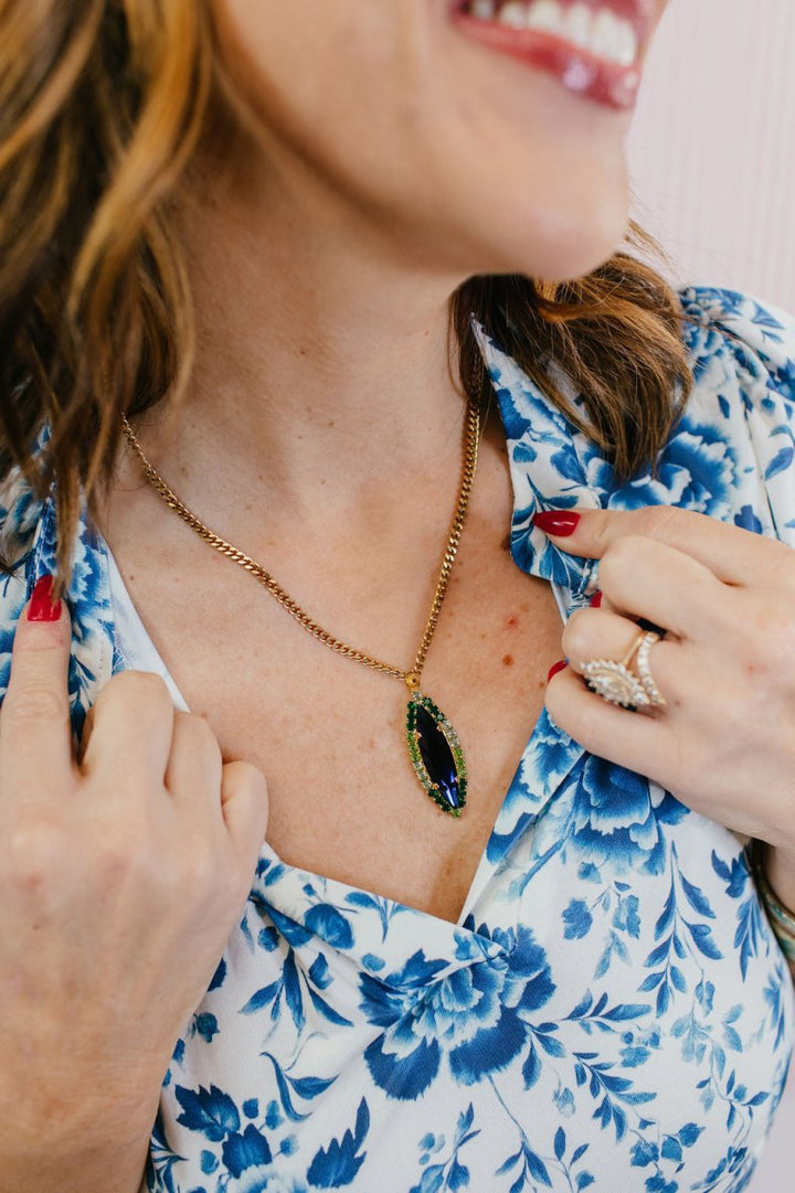 Tova Alyssa Necklace In Dark Indigo - Macoma Boutique310 Accessories/Jewelry