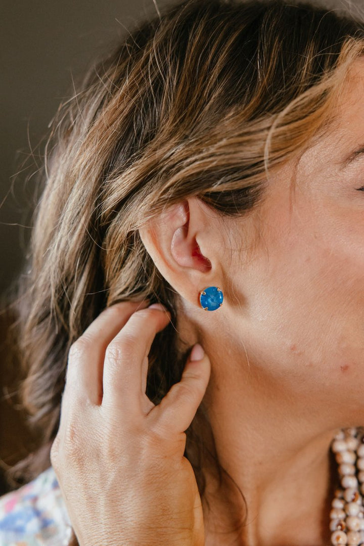 Tova Basic Studs In Teal Ignite - Macoma Boutique310 Accessories/Jewelry