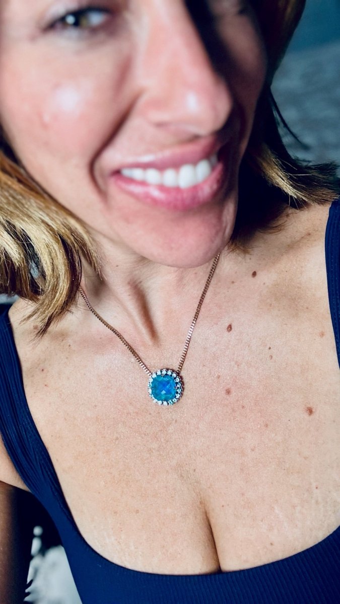 Tova Cambrie Necklace In Orchid Teal - Macoma Boutique310 Accessories/Jewelry