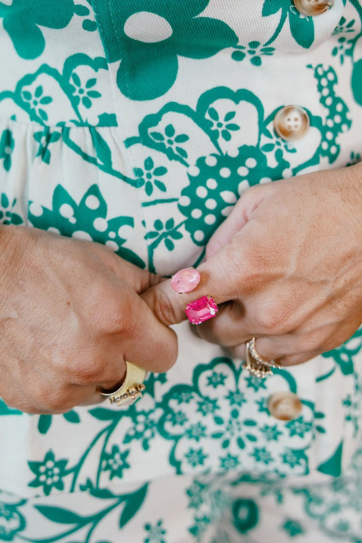 Tova Janel Ring In Pink - Macoma Boutique310 Accessories/Jewelry