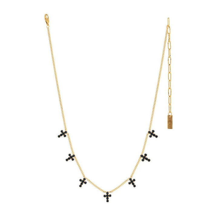 Tova Multi Cross Necklace In Montana - Macoma Boutique310 Accessories/Jewelry