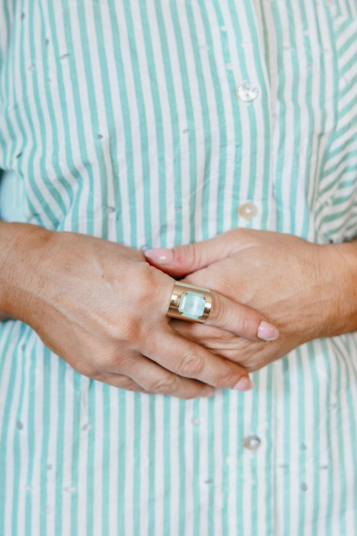 Tova Nikki Ring In Ultra Mint - Macoma Boutique310 Accessories/Jewelry