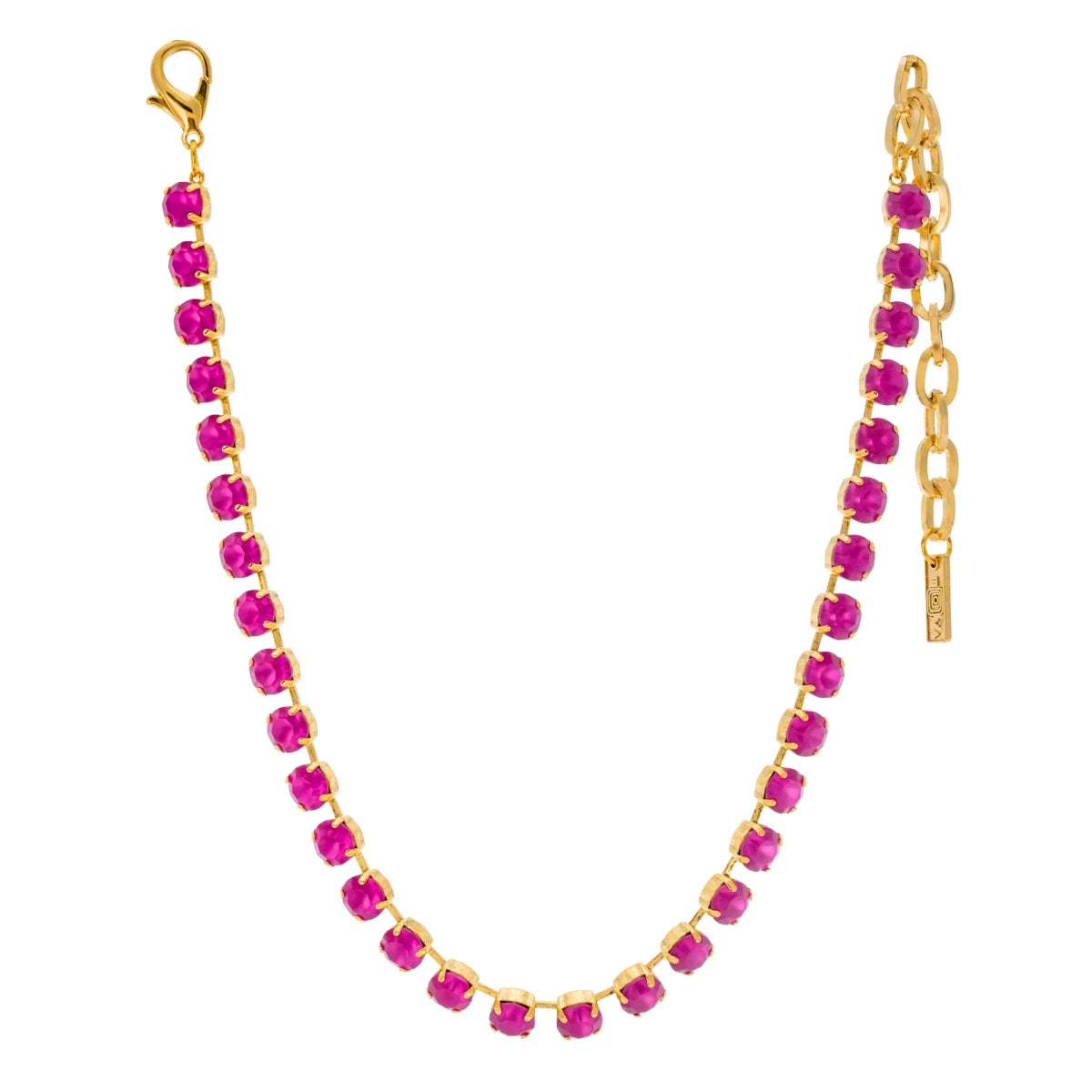 Tova Oakland Necklace In Antique Gold Fuchsia Matt - Macoma Boutique310 Accessories/Jewelry