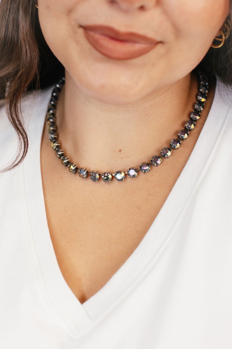 Tova Oakland Necklace in Antique Silver Denim Ignite Starlight - Macoma Boutique310 Accessories/Jewelry