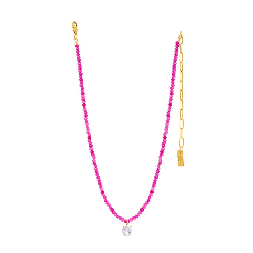 Tova Paige Necklace in Hot Pink - Macoma Boutique310 Accessories/Jewelry