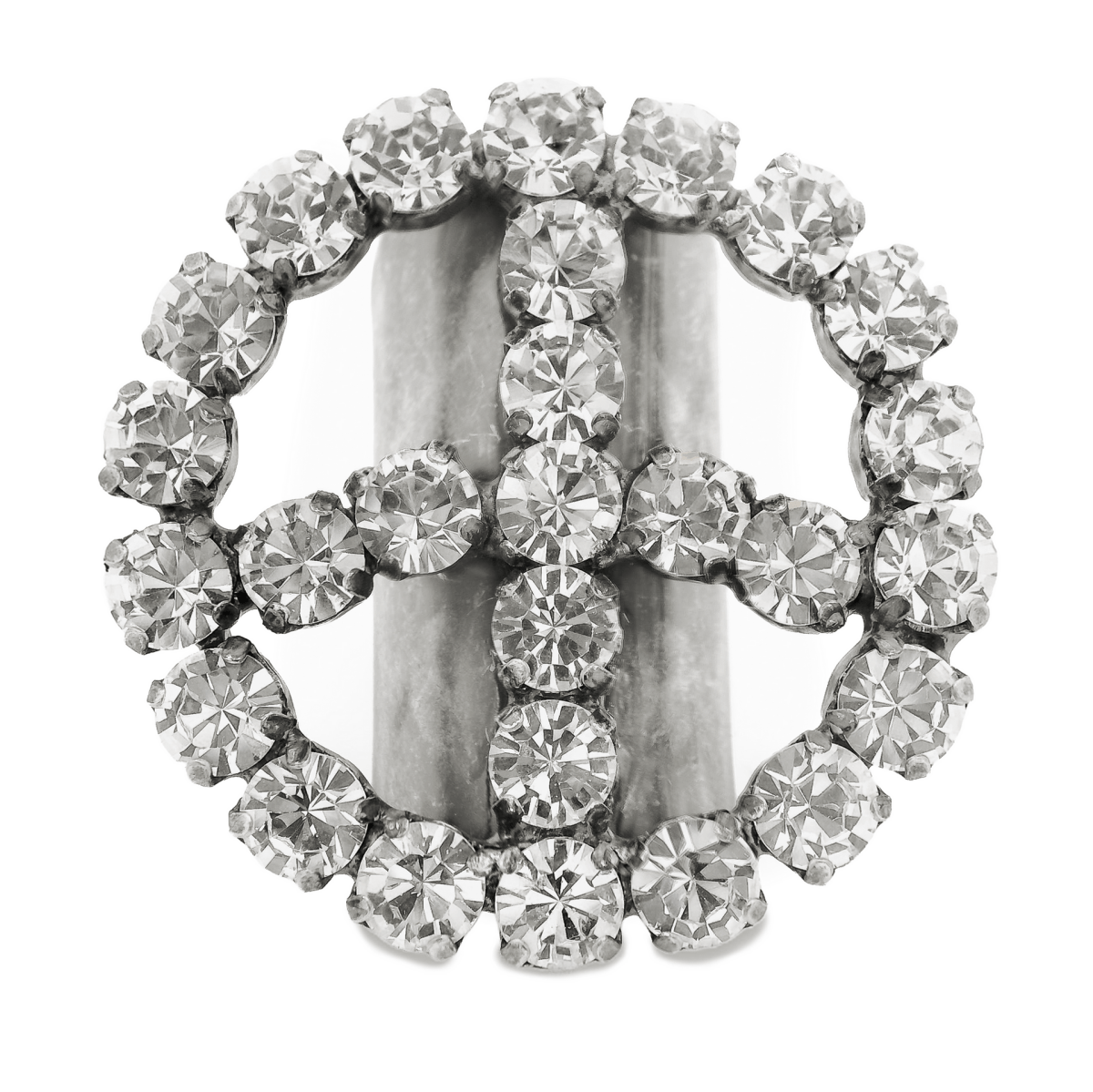 Tova Peace or Bust Ring in Antique Silver Clear - Macoma Boutique310 Accessories/Jewelry