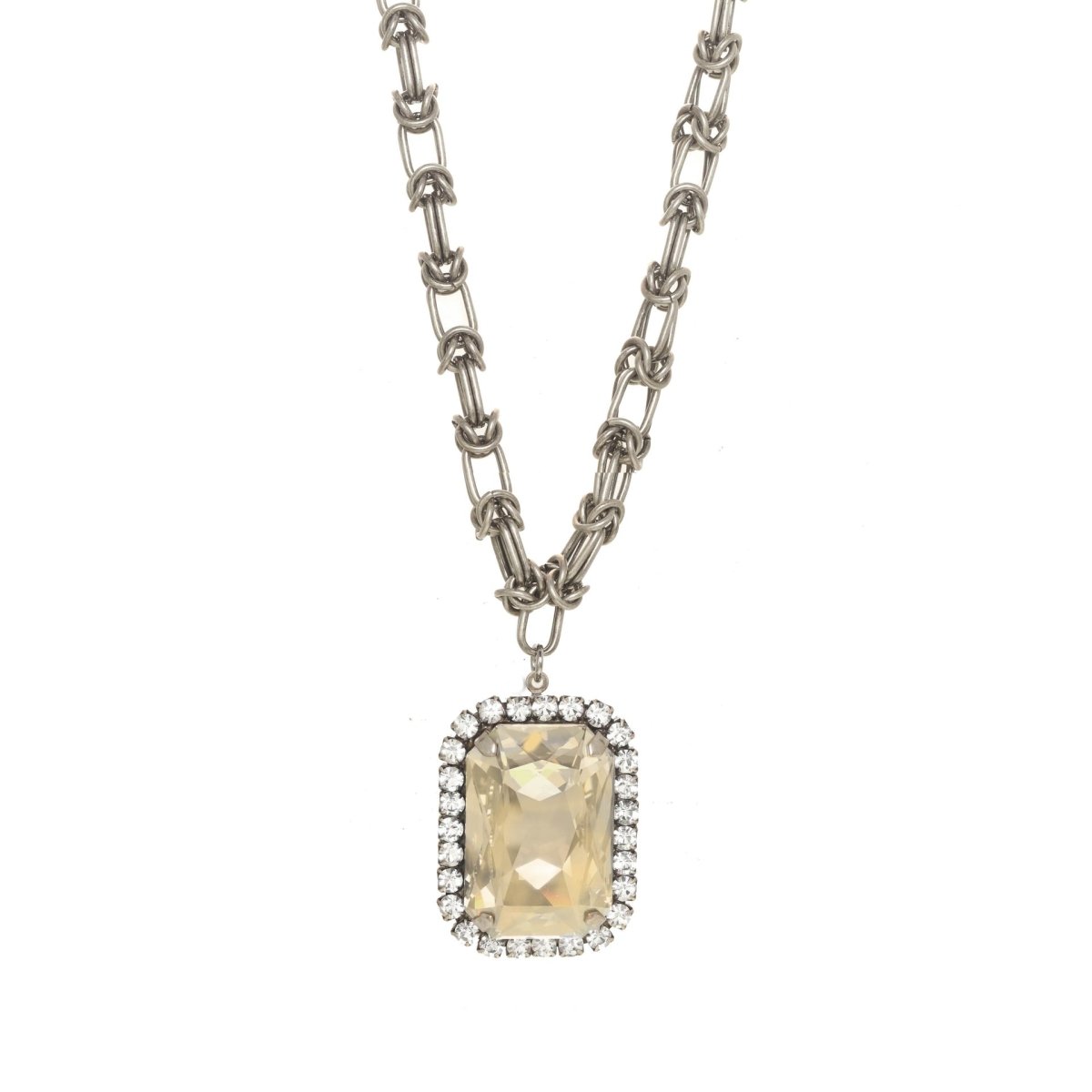 Tova Soleil Necklace in Antique Silver/Silver Shade - Macoma Boutique310 Accessories/Jewelry