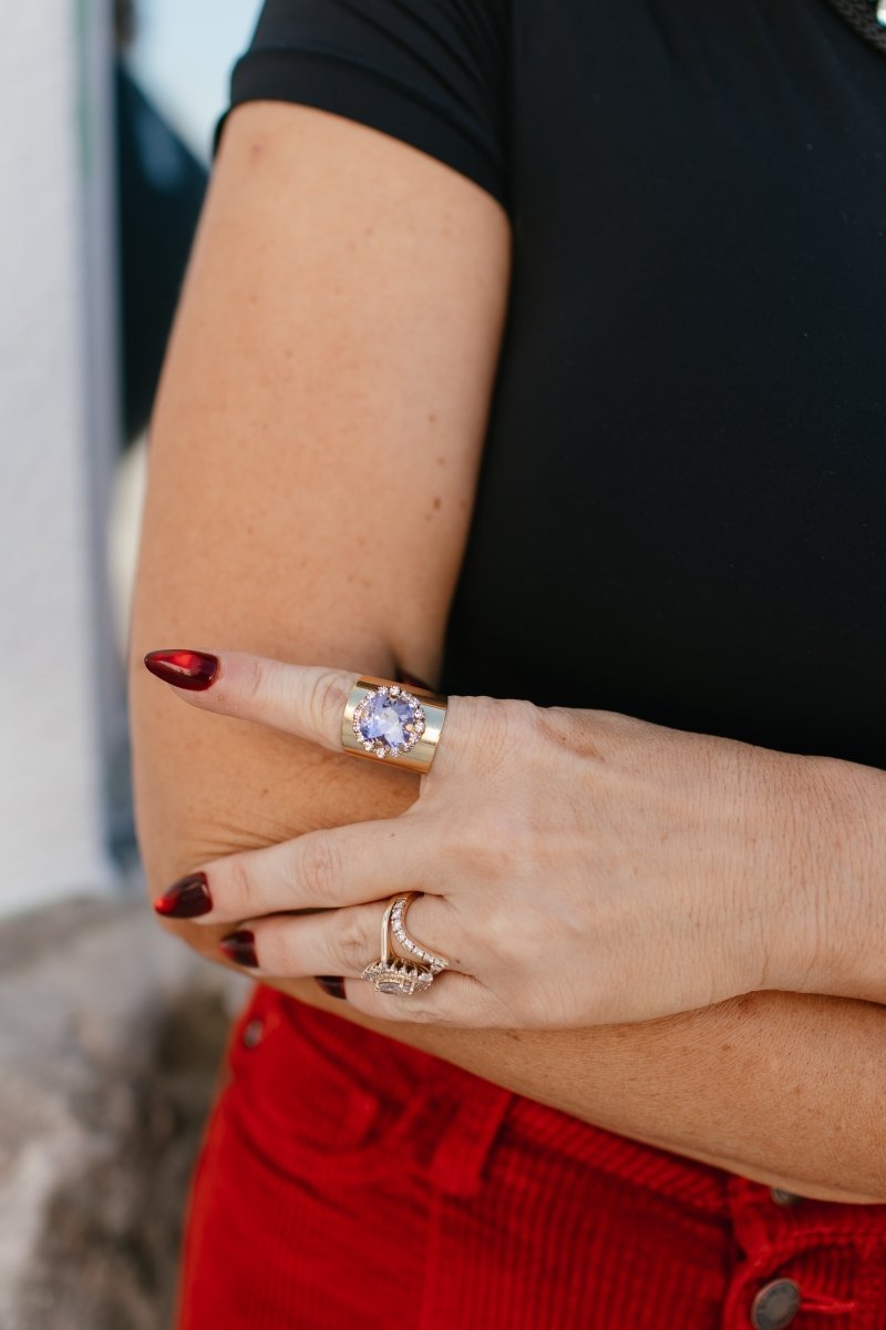 Tova Sydney Square Ring in Provence Lavender - Macoma Boutique310 Accessories/Jewelry