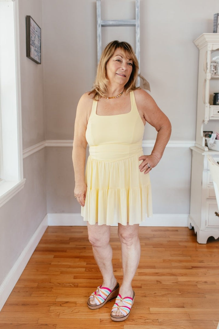 Twirl Worthy Dress In Yellow - Macoma Boutique250 Dresses