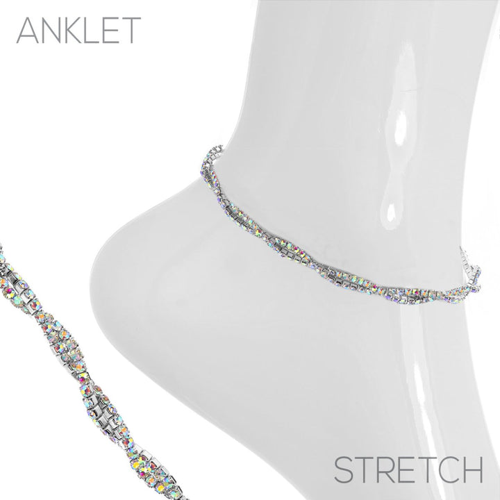 Twist & Shout Anklet In Silver Ab - Macoma Boutique315 Jewelry
