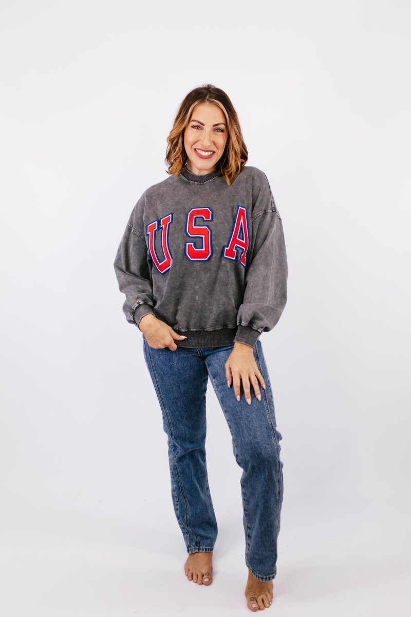 United Cozy Of America Sweatshirt - FINAL SALE - Macoma Boutique130 Sweaters