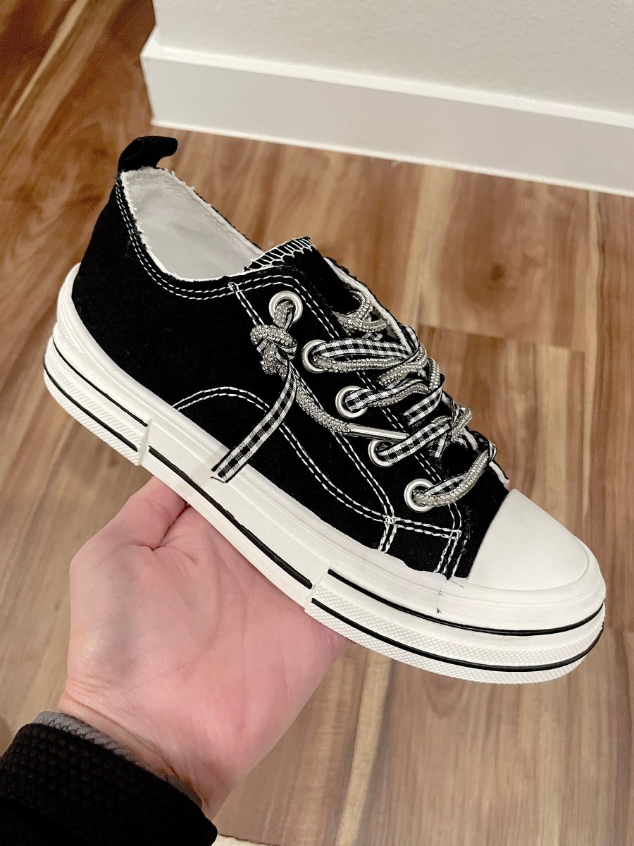 Very G Black Aman Double Sneakers - Macoma Boutique301 Sneakers