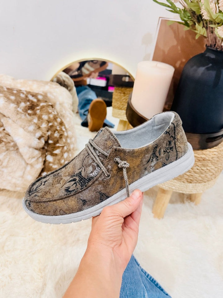Very G Grey Holly Prints Sneakers - Macoma Boutique301 Sneakers