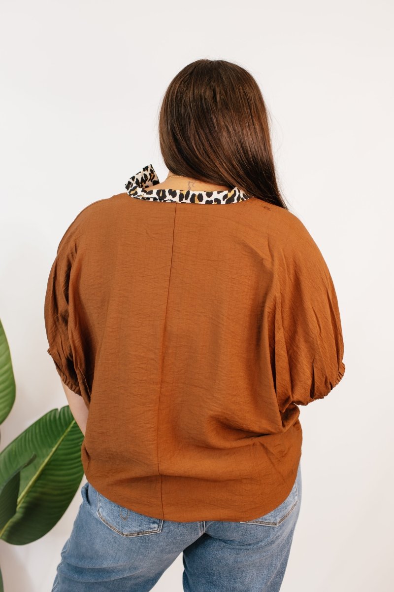 Wild Detail Neutral Top - Macoma Boutique100 Short Sleeve