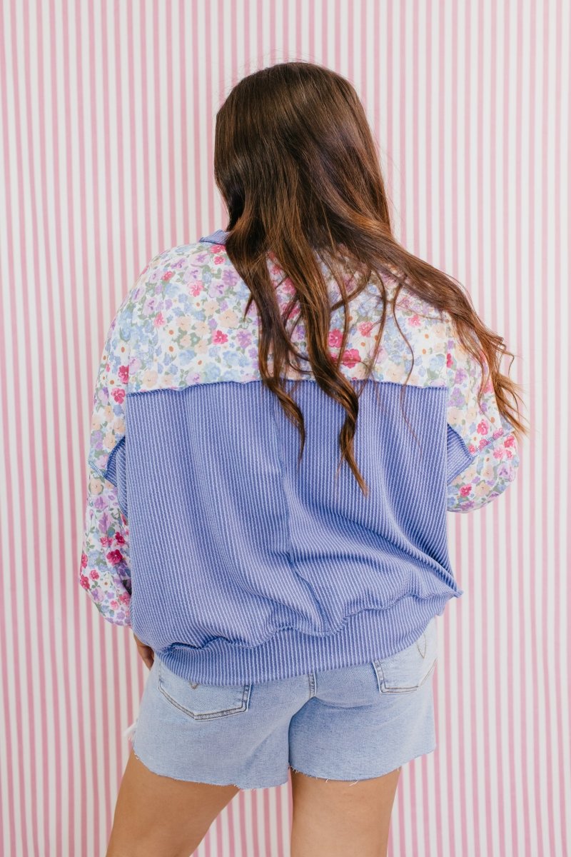 Wildflower Sky Top - Reg & Curvy - Macoma Boutique120 Long Sleeve