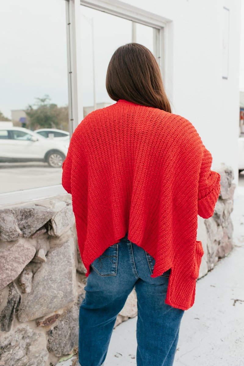 Wrap Me Up Cardigan In Red - Macoma Boutique220 Cardigans/Kimonos