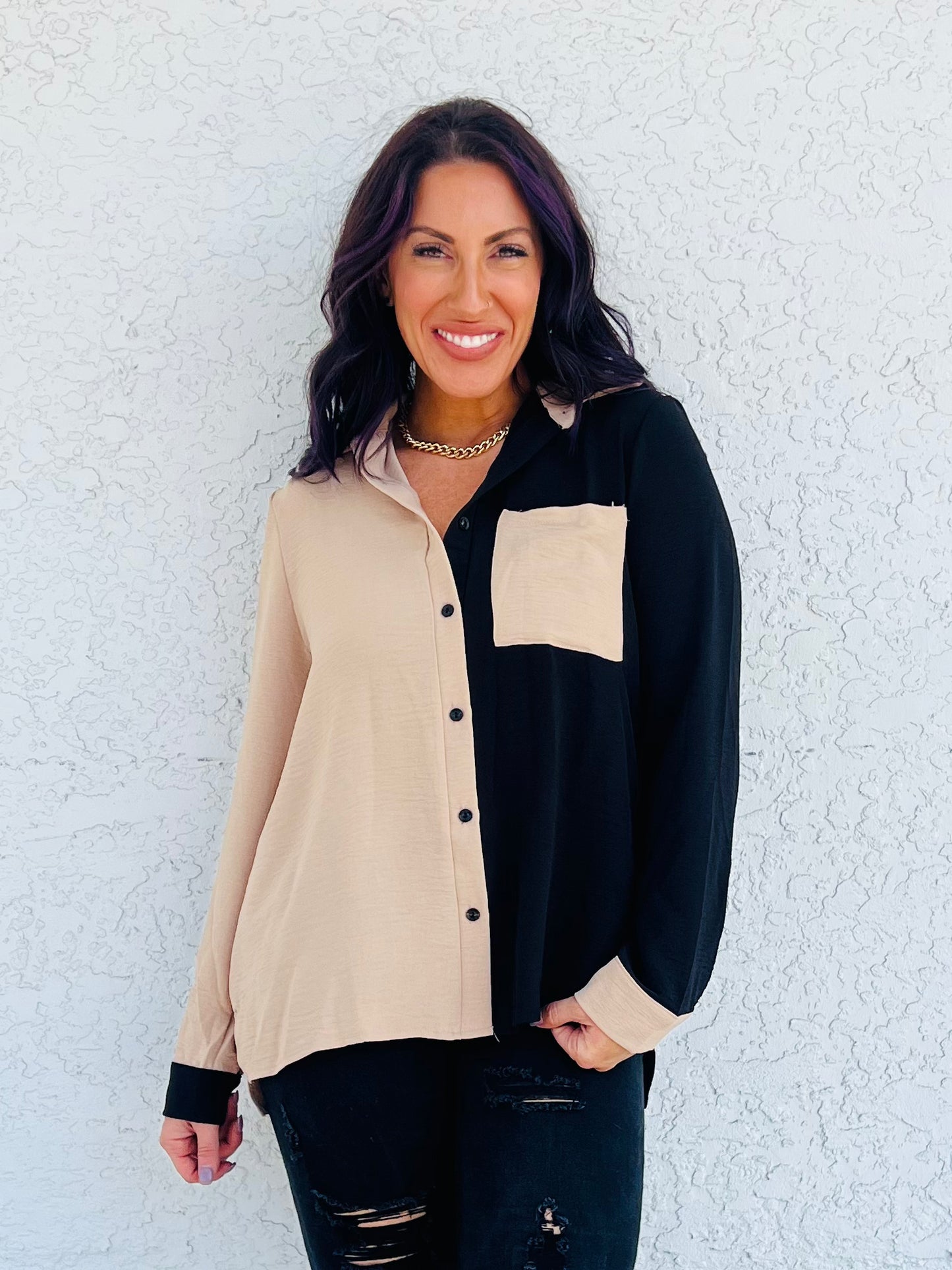 Phierce Fashions Black & Stone Tunic - Reg/Curvy- FINAL SALE