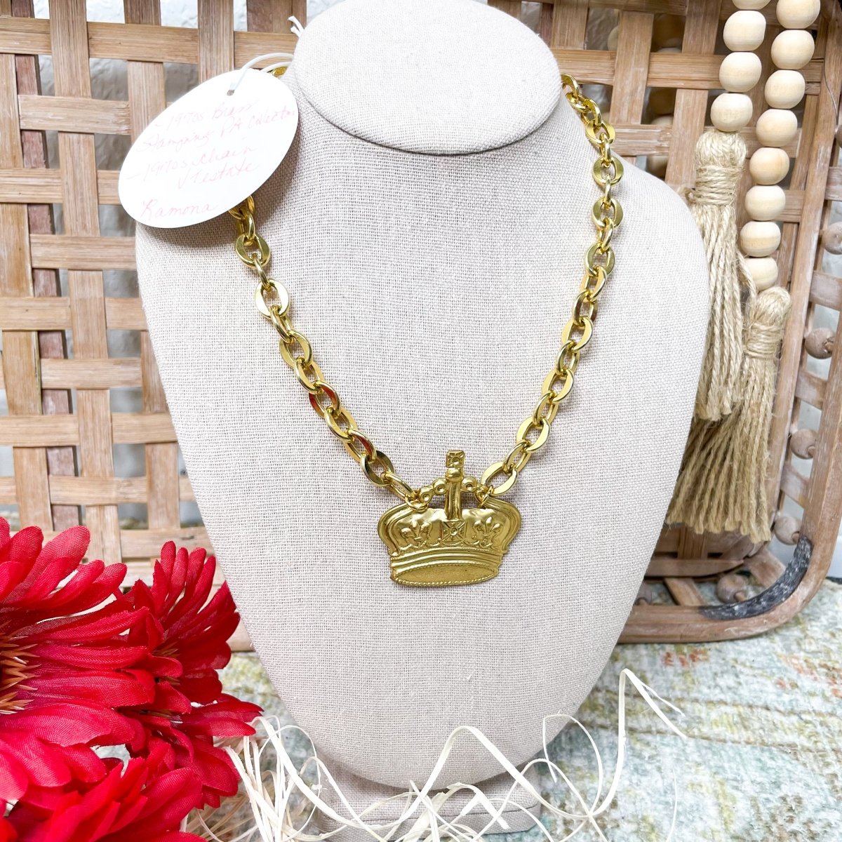 Ramona Crown Necklace - FINAL SALE - Macoma Boutique310 Accessories/Jewelry