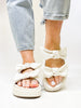 Corky's Ivory Lil Bit Knotty Sandals