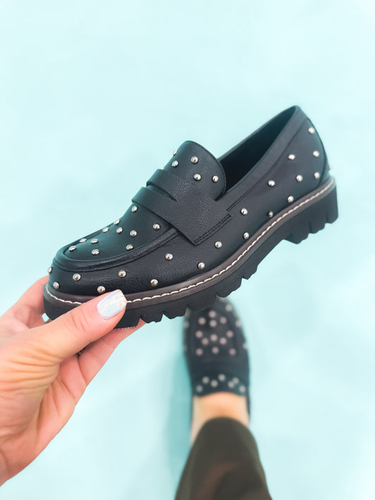 Presale: Corky's Black Stud Muffin Shoes