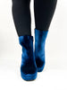 Corky's Teal Velvet Slug Bug Boots FINAL SALE