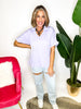 Cara Collared Top in Lavender - Reg/Curvy