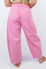 Acid Wash Barrel Jeans in Pink - Reg/Curvy
