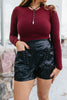 Rebel Heart Faux Leather Shorts