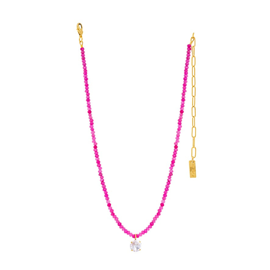 Tova Paige Necklace in Hot Pink - FINAL SALE