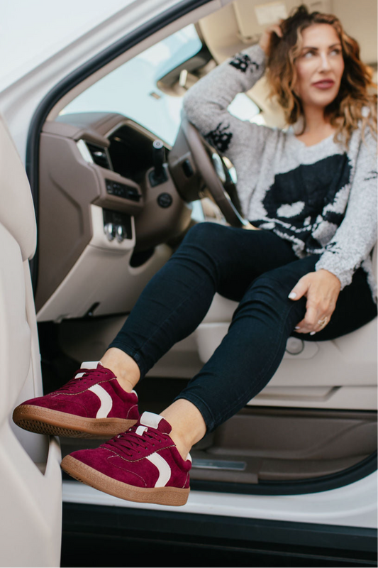 Corky's Wine Faux Suede Spoiler Alert Sneakers