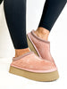 Chaussures Pillow Talk en faux suède blush de Corky