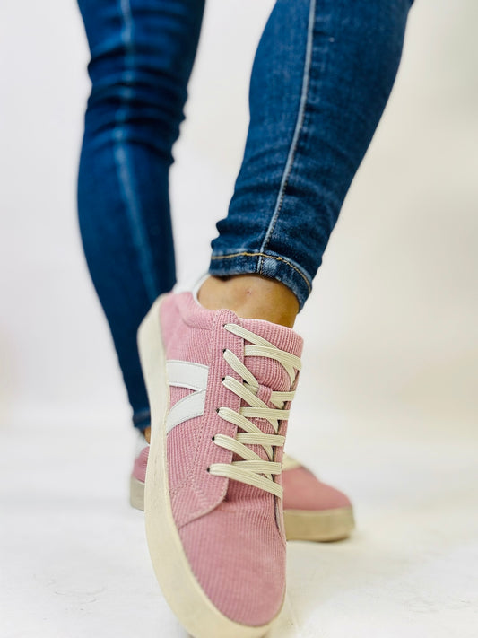 Corky's Blush Corduroy No Chaser Sneakers