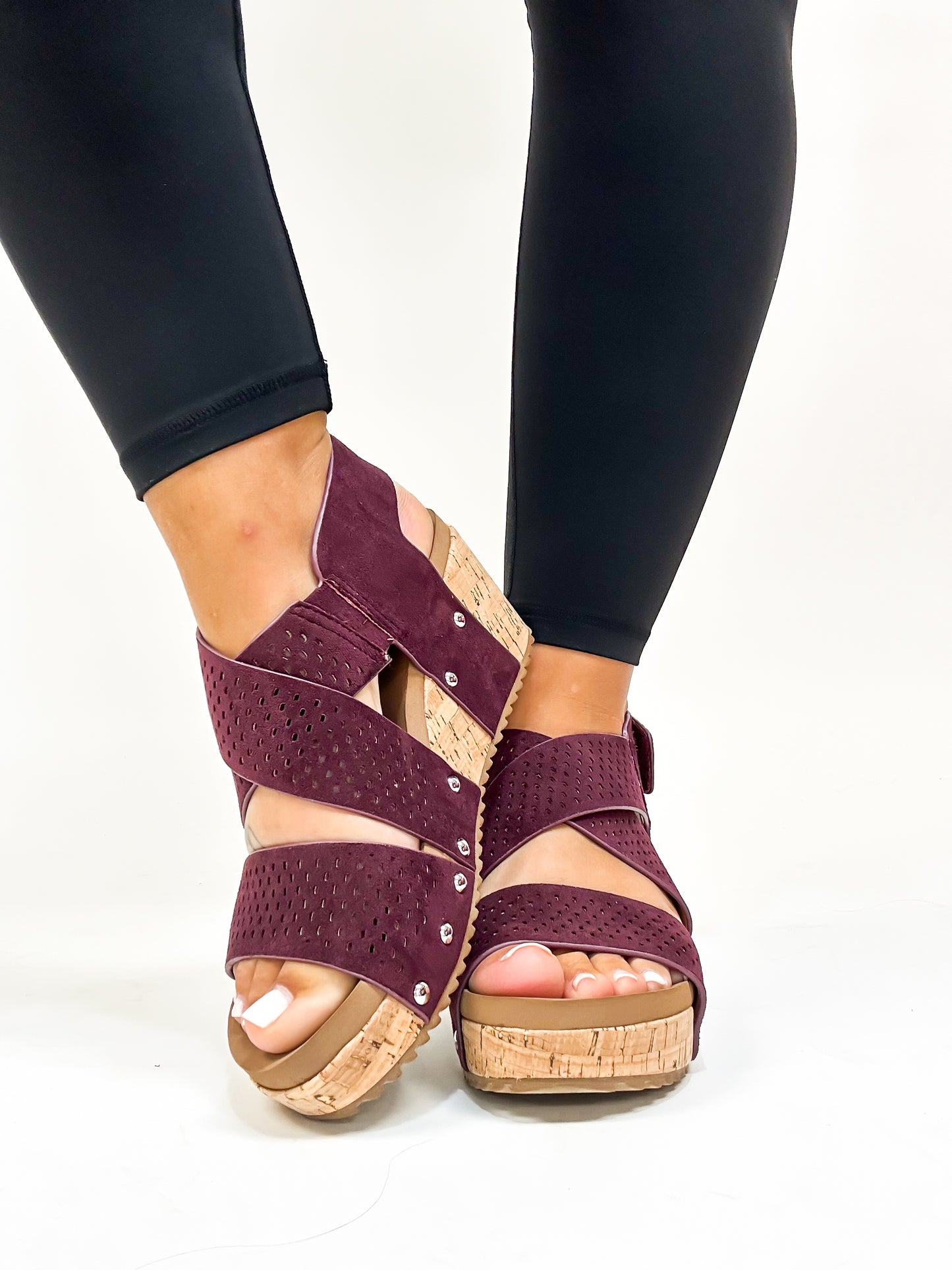 Corky's Wine Faux Suede Guilty Pleasure Sandals