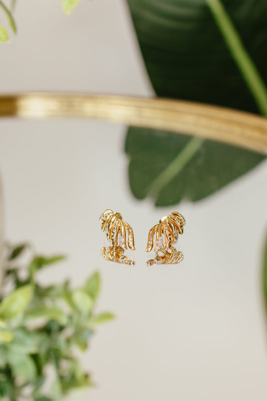 Wings Ear Climber Earrings in Silver/Gold