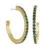 Tova Slim Hoops in Emerald - FINAL SALE