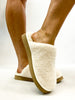 Corky's Cream Comfy Slippers