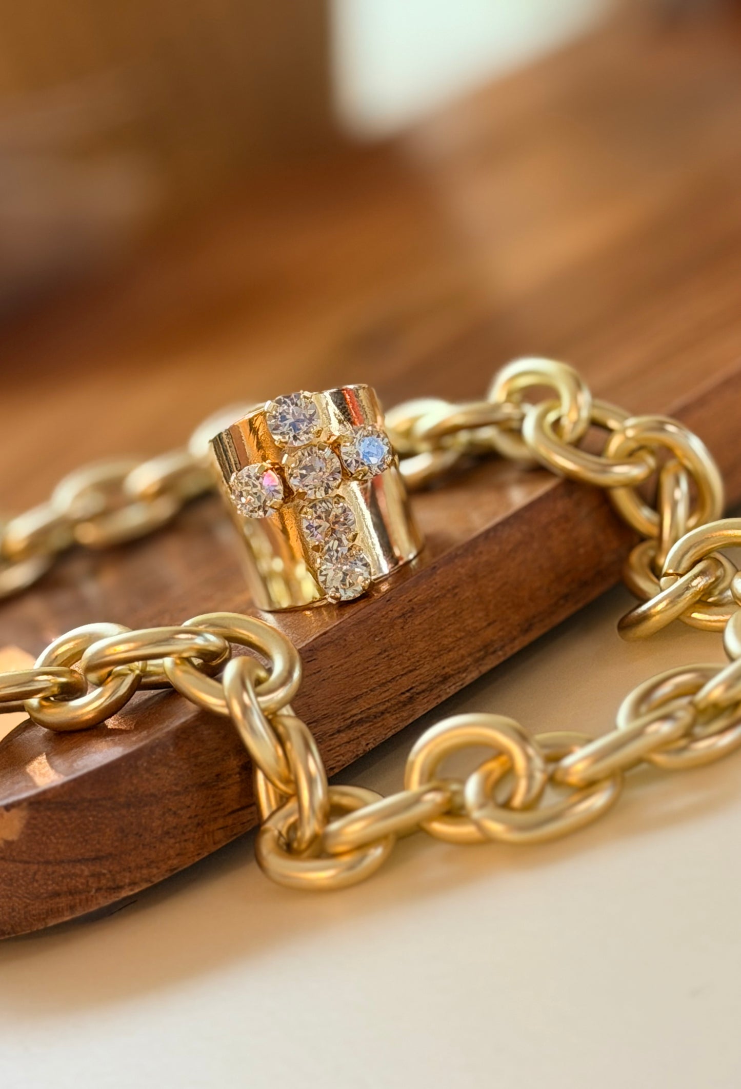 Cross Ring In White
