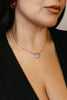 Pave Oval Shape Necklace