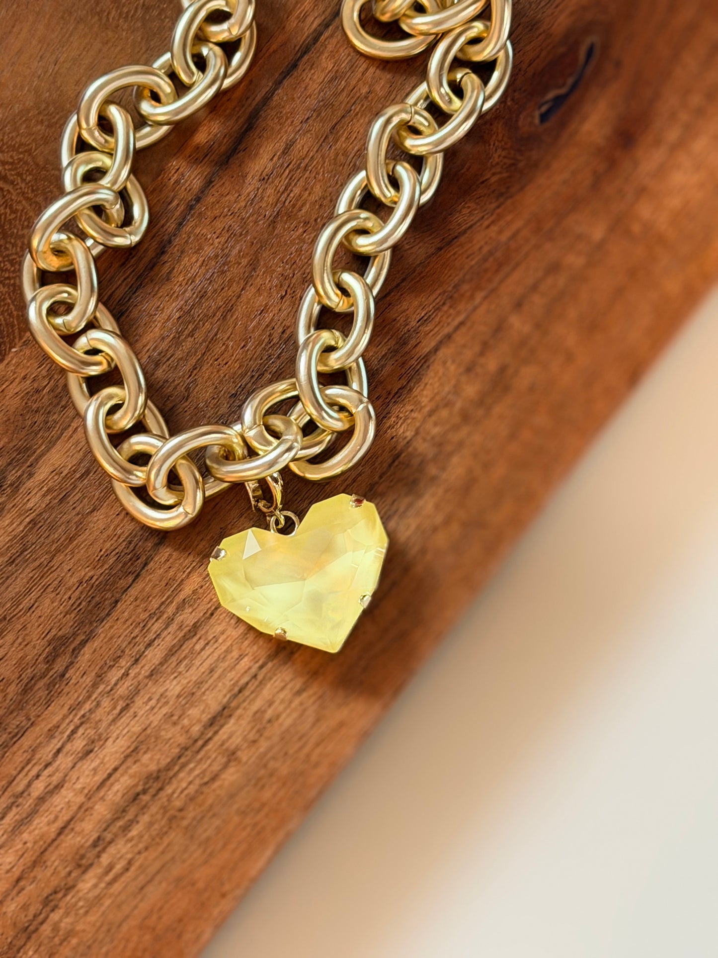 Love Struck Heart Charm In Lemon