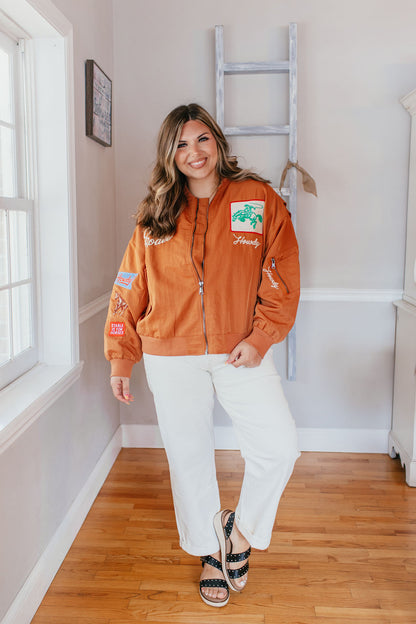 Howdy Honey Jacket In Burnt Orange
