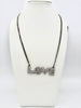 Tova Mini La La Love Necklace in Antique Silver Clear  - FINAL SALE