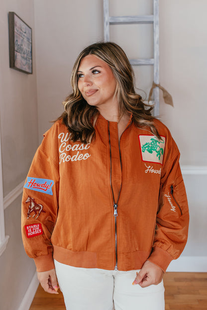 Howdy Honey Jacket In Burnt Orange