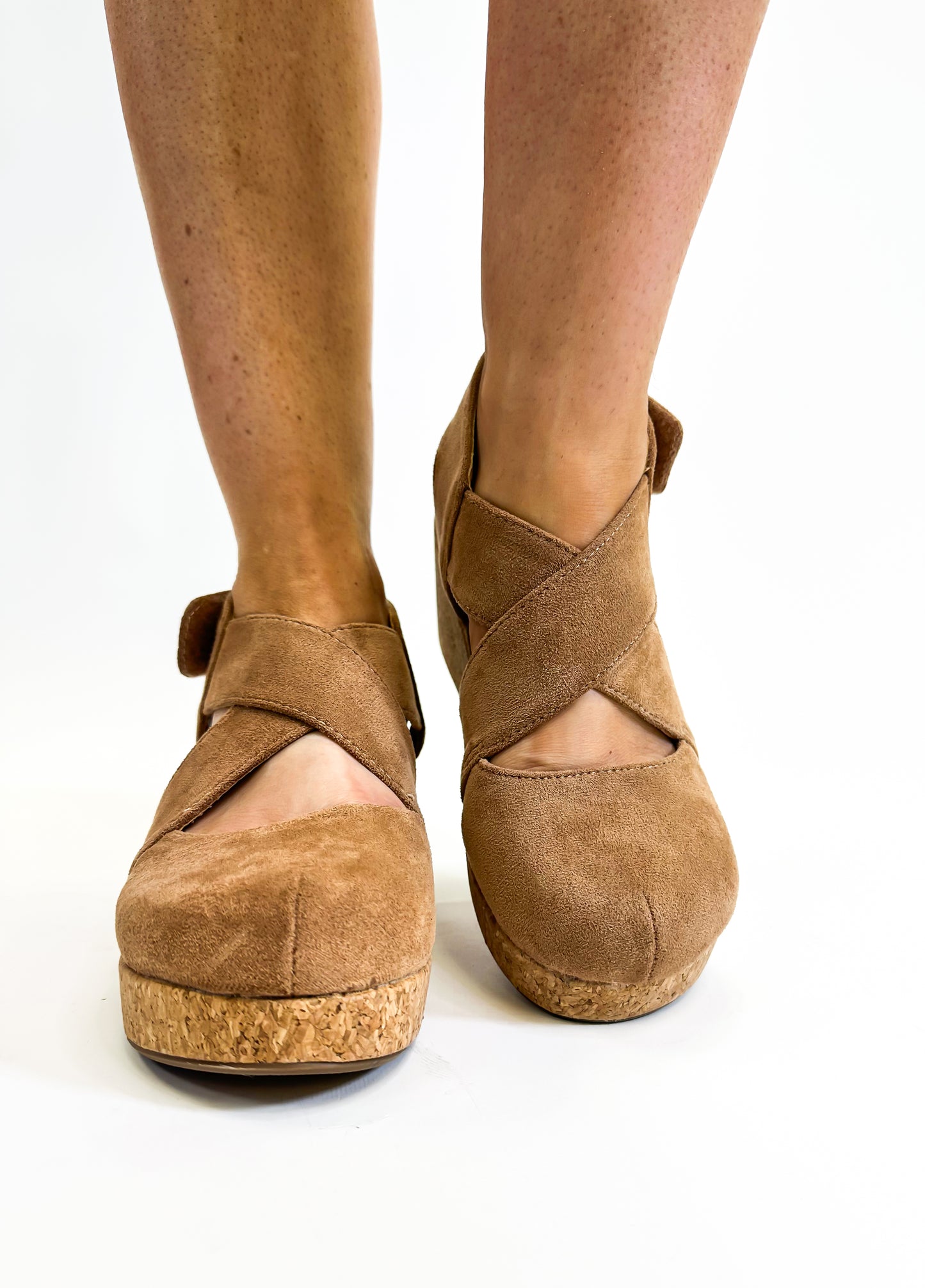 Corky's Camel Faux Suede Case Closed Shoes