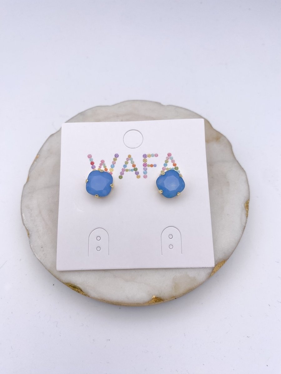 10MM Stud Earrings in Blue Lagoon - Macoma Boutique315 Jewelry