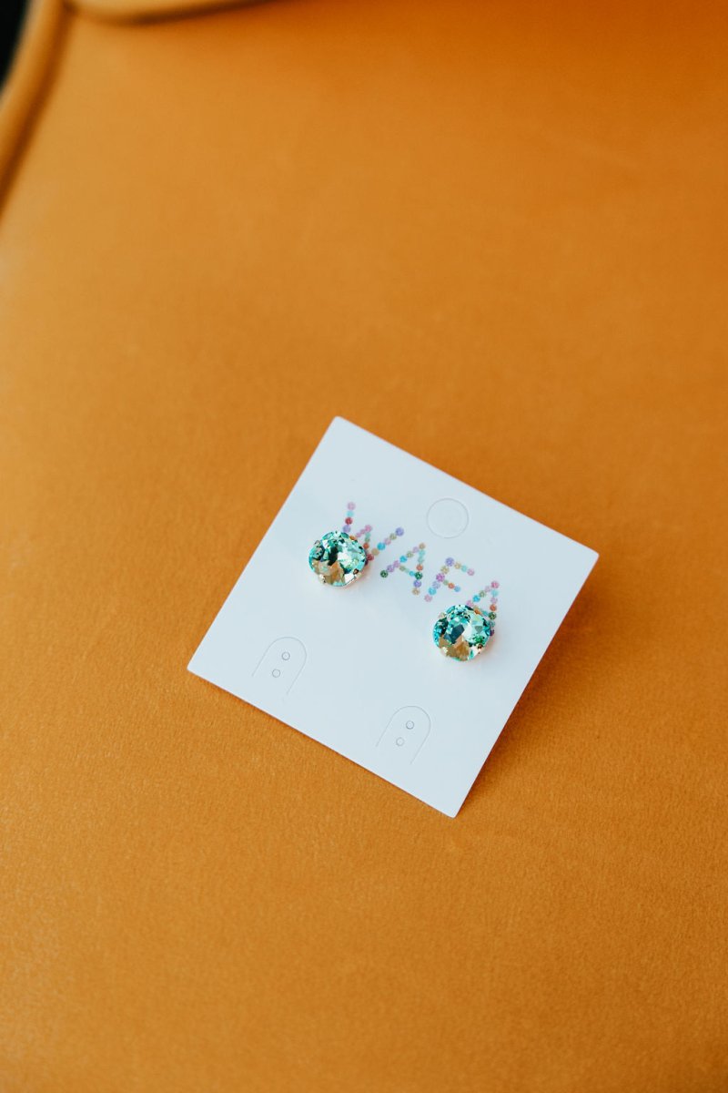 10MM Stud Earrings in Marine Glow - Macoma Boutique310 Accessories/Jewelry