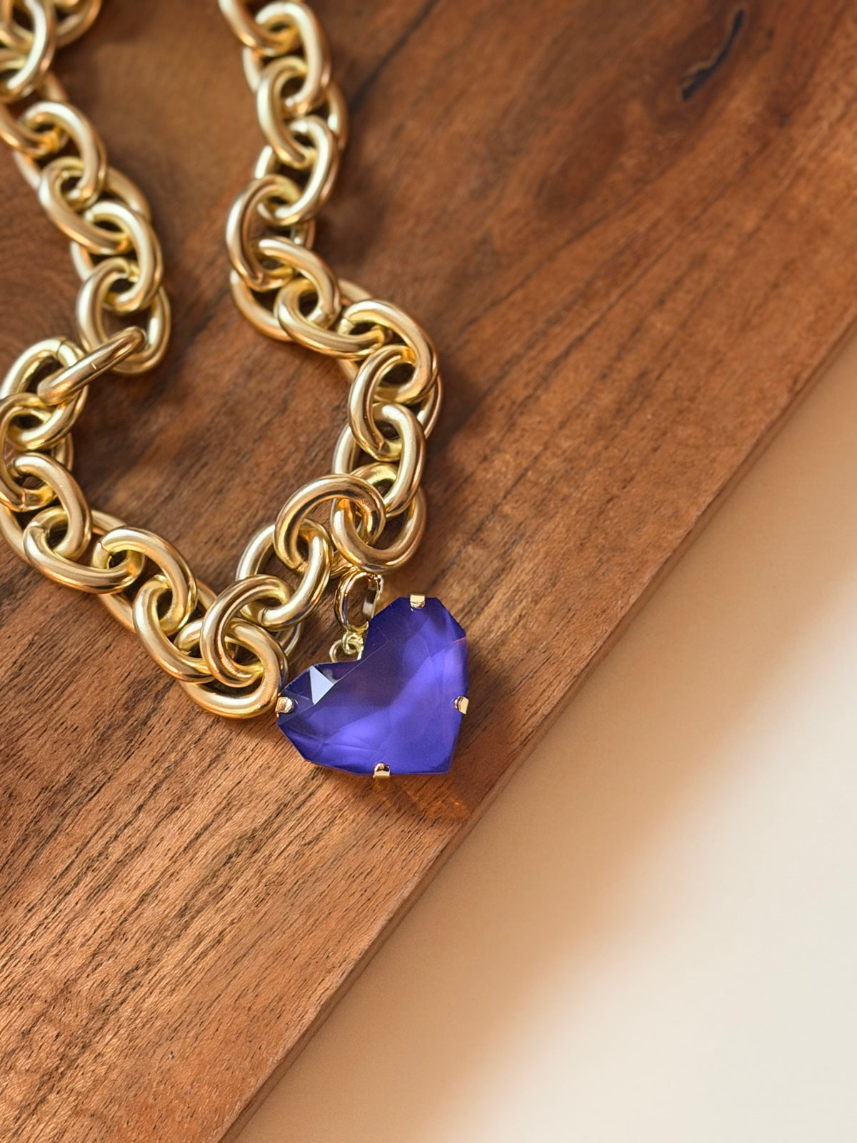 Love Struck Heart Charm In Violet