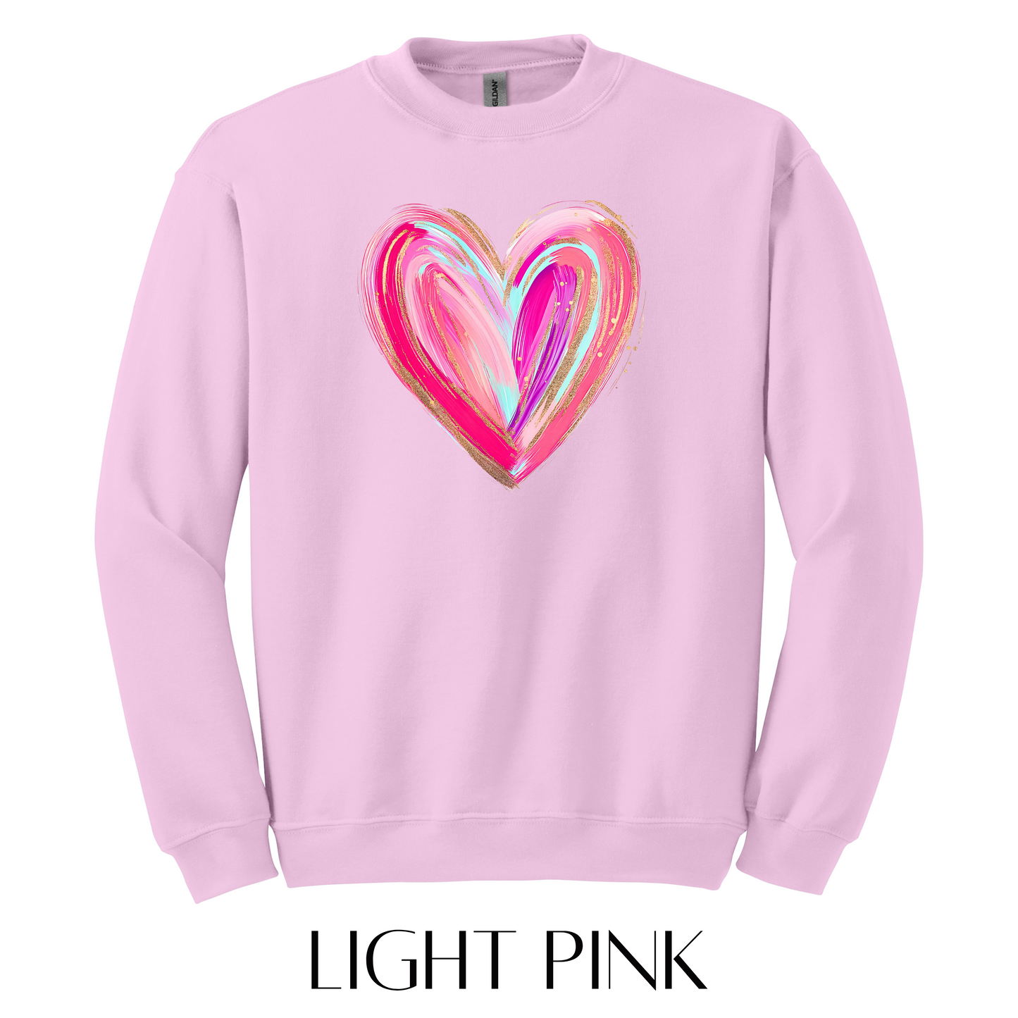 Colorful Heart Graphic Pullover